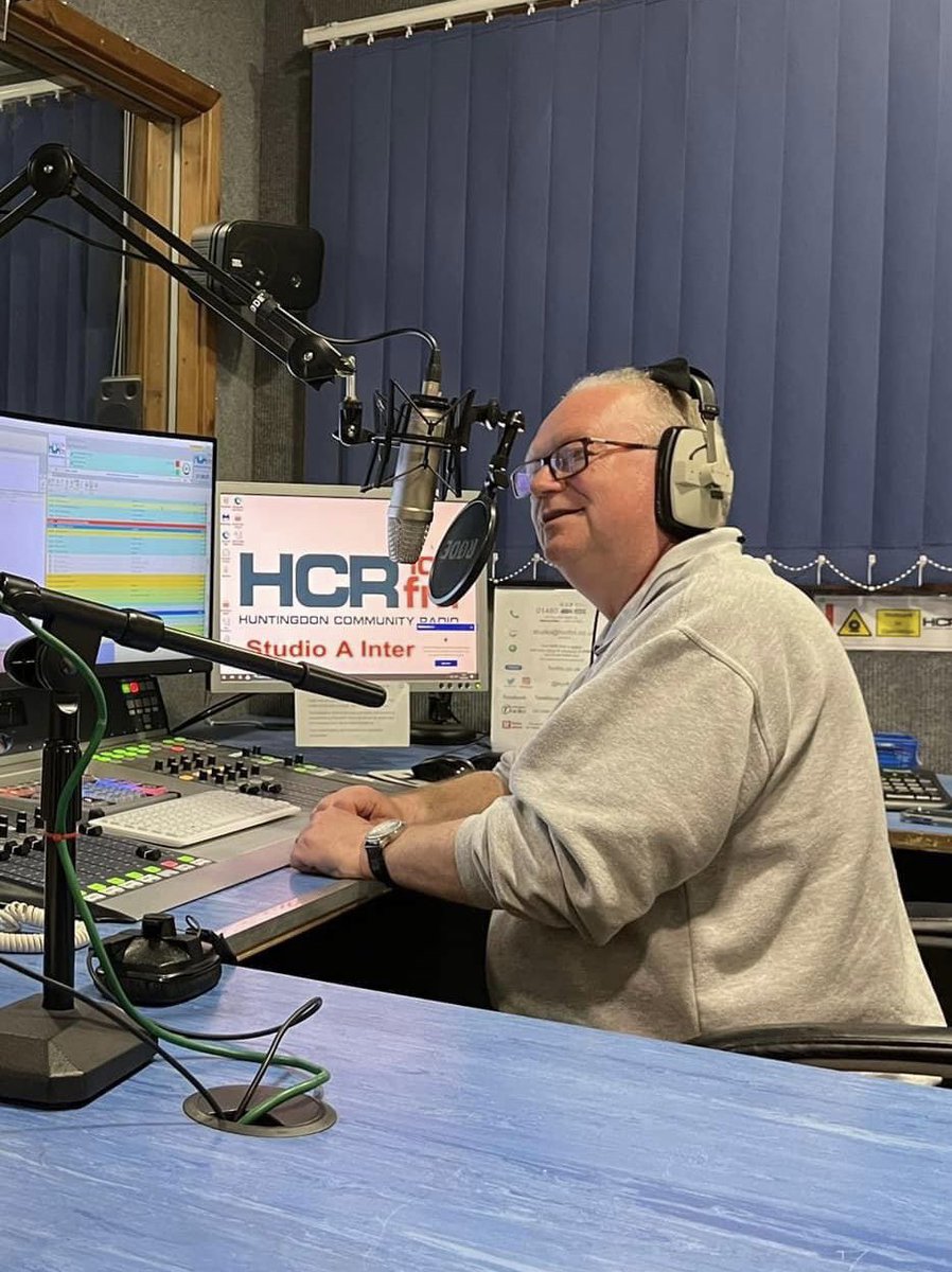Westymar's tweet photo. Back on daytime radio for the first time since the pandemic started. @HCRfm  you can listen between 11-2 “smart speaker play Huntingdon community radio. “
And yes I have done some evening broadcasting before anyone comments… https://t.co/nlmfngAeWB