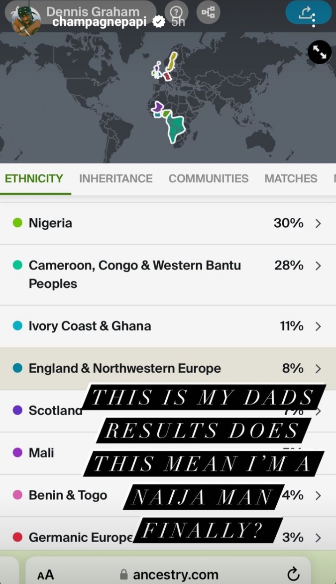 yabaleftonline's tweet photo. “Finally! I’m a Naija Man” – Rapper Drake ecstatic as DNA Shows he’s 30% Nigerian https://t.co/XXPZBZA6Ei