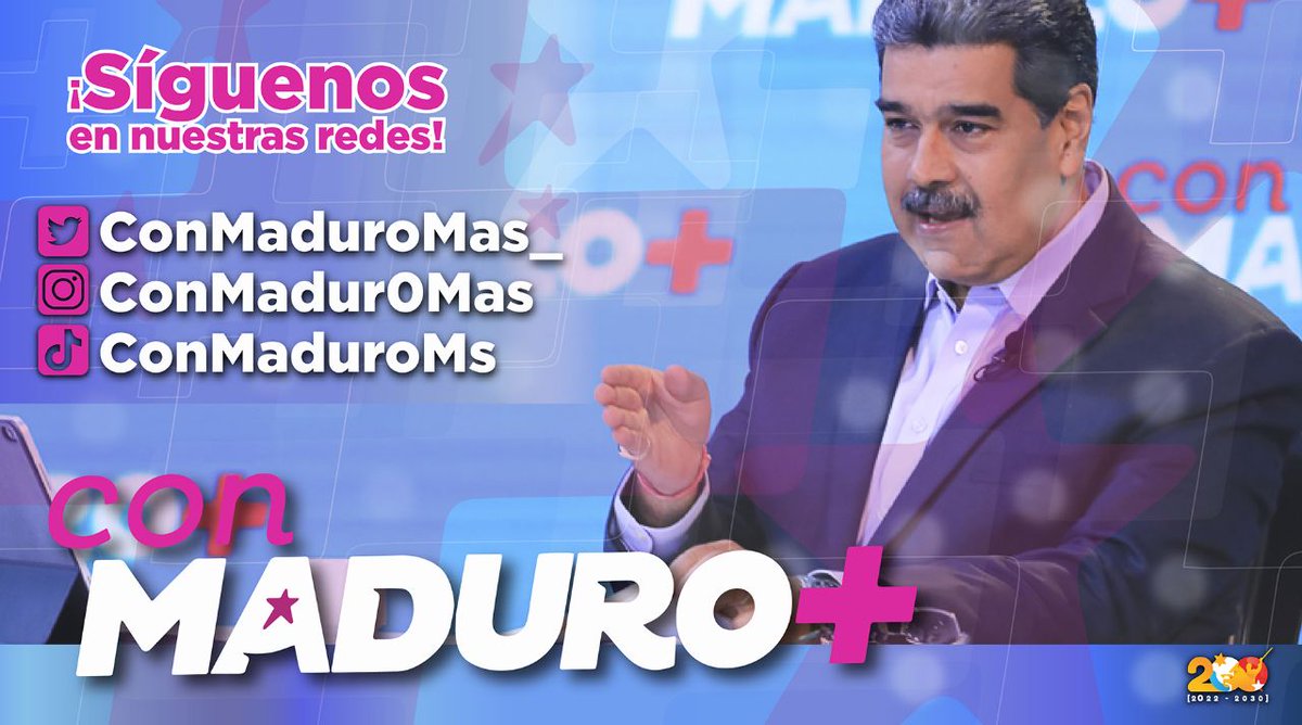 VTVcanal8's tweet photo. #ENTÉRATE📢| Únete a las diferentes plataformas digitales que te conectan al mejor programa de actualidad conducido por el presidente @NicolasMaduro

@ConMaduroMas_ ¡Ya está en todas las redes sociales! 🤳

#ConMaduroMásCerca https://t.co/vjdCNdGJjN