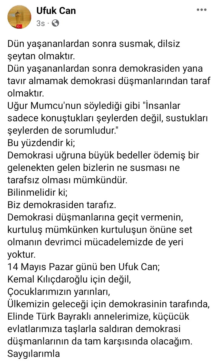 ufuk_can_'s tweet photo. "Haksızlık karşısında susan dilsiz şeytandır."
Örgütlü Kötülük Kaybedecek!
İLK TURDA BİTİRELİM https://t.co/p83d52Rhqu