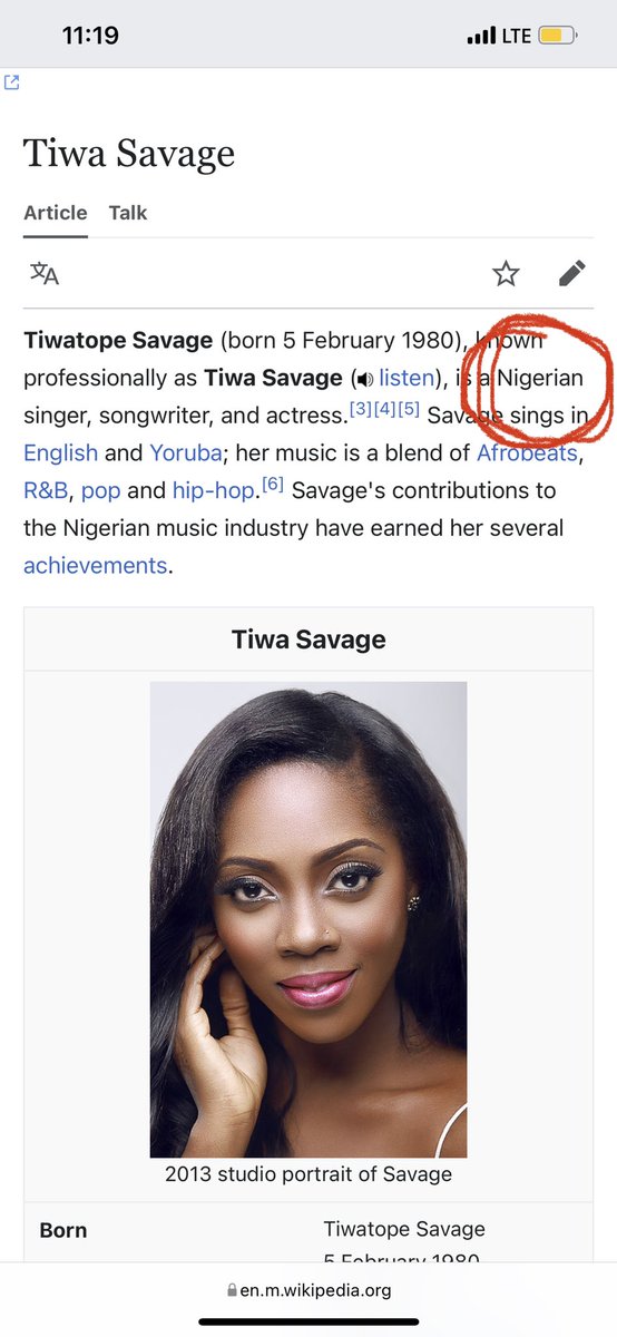 FayMacani's tweet photo. @Views09 Na so fake news Dey start. 
Tiwa Savage is Nigerian, not Ghanaian. https://t.co/e4EJbBkGgV