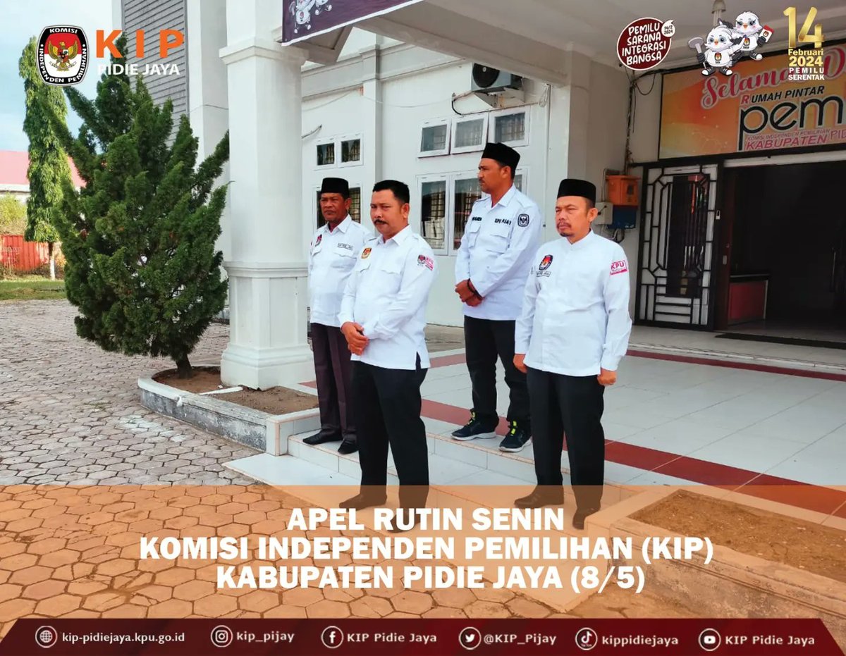 KIP_Pijay's tweet photo. #temanpemilih
Pelaksanaan tahapan Pemilu Tahun 2024 terus berlanjut hingga saat ini memasuki penerimaan Calon Legislatif DPRK  Pidie Jaya dan hendaknya panitia menerima tamu dengan penuh etika dengan 3S (Sapa, Salam dan Senyum)
#KIPPidieJaya 
#kpumelayani 
#pemiluserentak2024 https://t.co/5HklyjoCrD