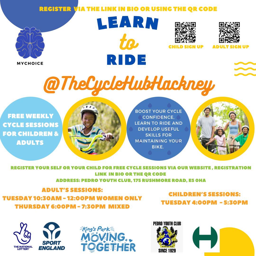 BRA_OFFICIAL_'s tweet image. Sessions have started back up at our lovely cycle hub located in east london.

Women only sessions 
Kids sessions and Adults sessions for all.