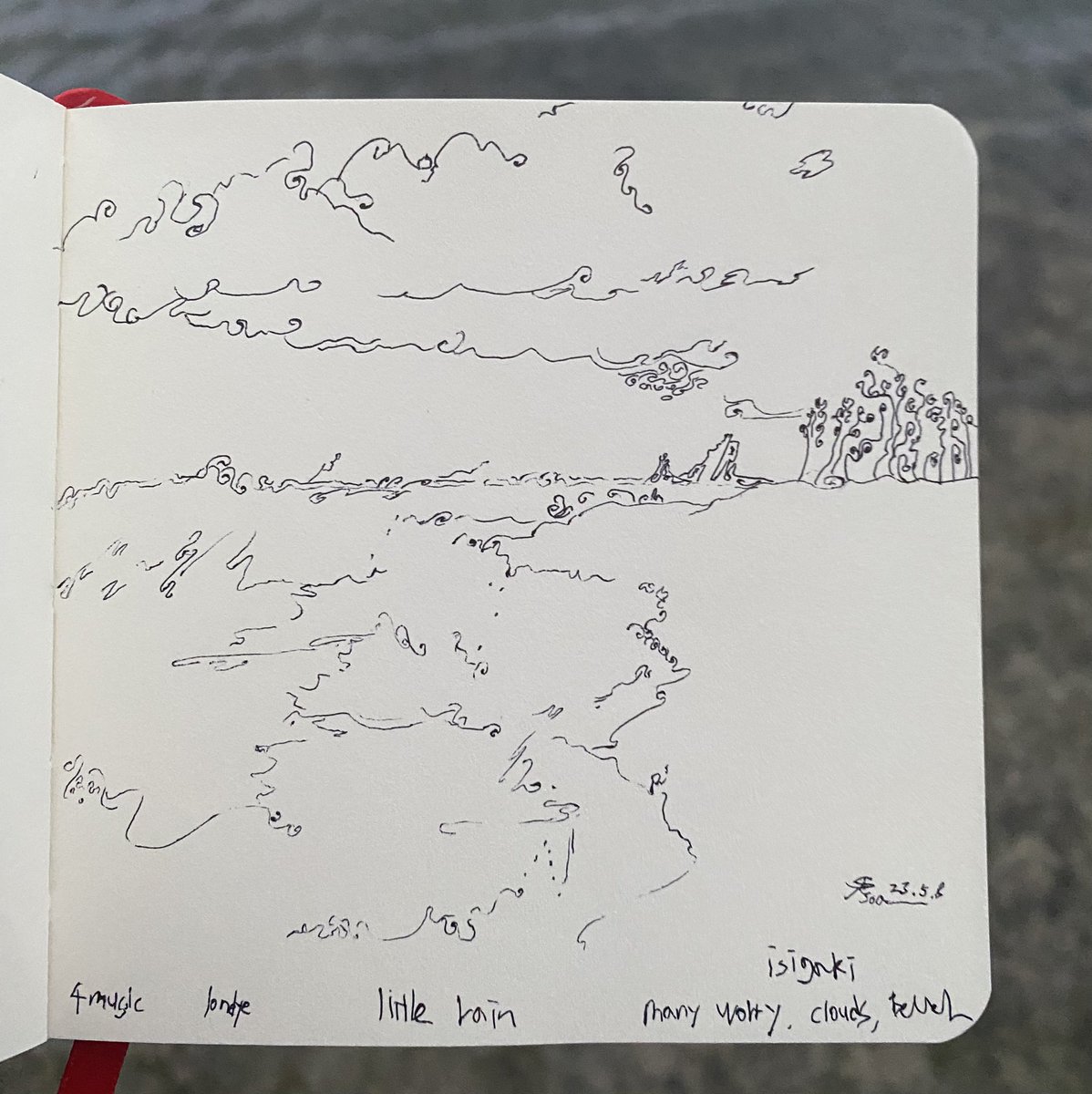 Daily Drawing 
in the Island #石垣島 

#dailyart #Abstract #dailydoodle #lineart #drawing #artstudy #illustraion #linedrawing #sketchbook #island #waveart #cloudart #art