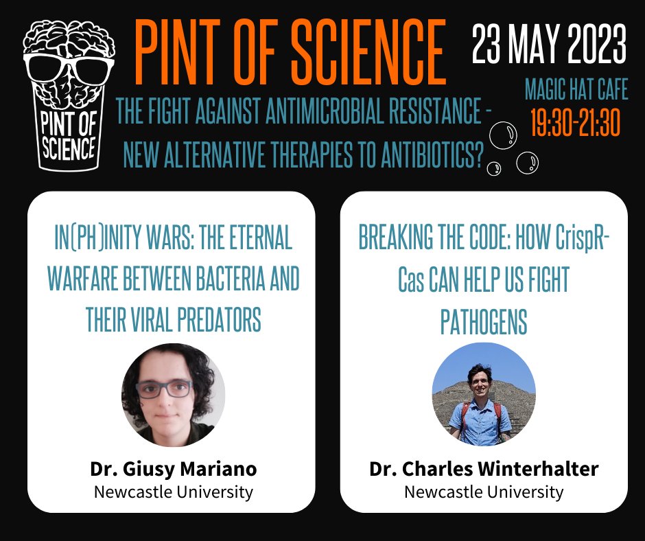 Amy Tooke (@aktooke) on Twitter photo On Tuesday 23rd May itโs The Fight Against Antimicrobial Resistance with <a href="/GiusyM1990/">Giuseppina Mariano</a> (soon to be at <a href="/UniSurreyBioSci/">Surrey Biosciences</a>) and <a href="/Ch_Winterhalter/">Charles Winterhalter</a> <a href="/EngageFMS/">EngageFMS@NclUni</a> <a href="/CBCB_Newcastle/">CBCB Newcastle</a> . Tickets at pintofscience.co.uk/event/the-fighโฆ 3/4 On Tuesday 23rd May itโs The Fight Against Antimicrobial Resistance with <a href="/GiusyM1990/">Giuseppina Mariano</a> (soon to be at <a href="/UniSurreyBioSci/">Surrey Biosciences</a>) and <a href="/Ch_Winterhalter/">Charles Winterhalter</a> <a href="/EngageFMS/">EngageFMS@NclUni</a> <a href="/CBCB_Newcastle/">CBCB Newcastle</a> . Tickets at pintofscience.co.uk/event/the-fighโฆ 3/4