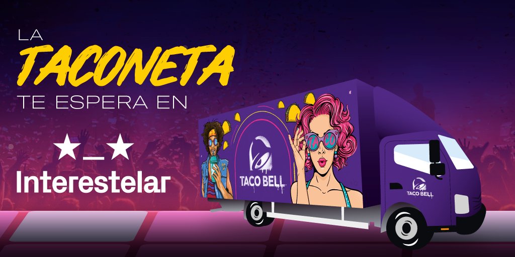 TacoBellSpain's tweet photo. TacoLovers, la Taconeta sigue on tour 🔥y lo celebramos regalando 2 entradas dobles para @InterestelarSev 

Para conseguirlas solo tienes que seguirnos y dar RT a este tweet. 

👉El viernes 12 anunciamos ganadores. https://t.co/6AhIrAMVBx
