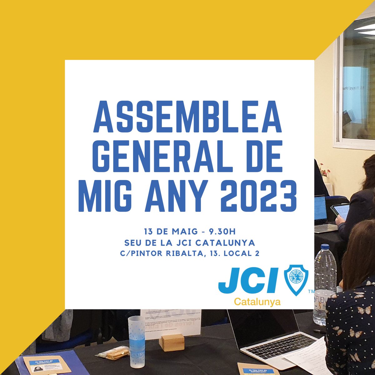 Tot apunt per a l'Assemblea Nacional de Mig Any 2023!💙

🗓️ Dissabte 13 de Maig
🕘 09:30
📍 Seu <a href="/JCICatalonia/">JCI Catalunya</a> 

Junts liderem el canvi!💙

#JCI #GuidedByPurpose #RiseWithJCI