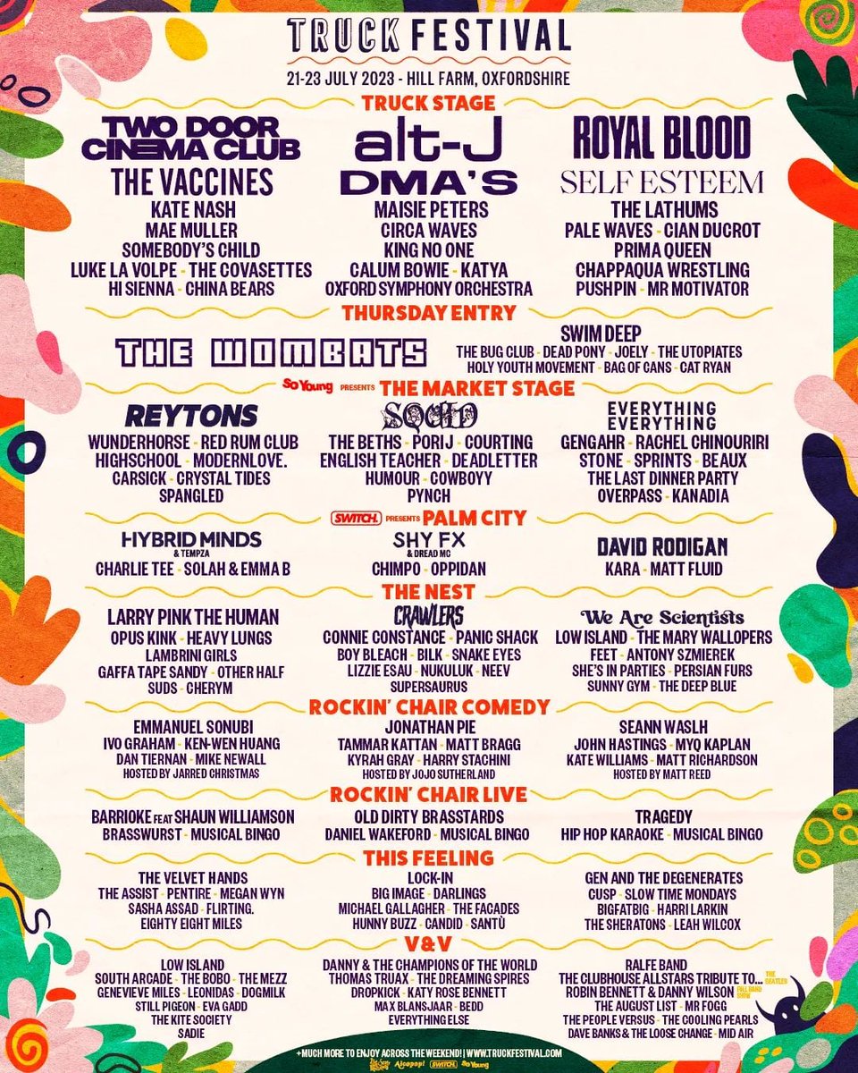 We're back from Mallorca and very excited to add another date to our gig list after being added to the bill in Oxfordshire's wonderful <a href="/TruckFestival/">Truck Festival</a>   🥳 we'll be there Saturday 22nd July👍
truckfestival.com