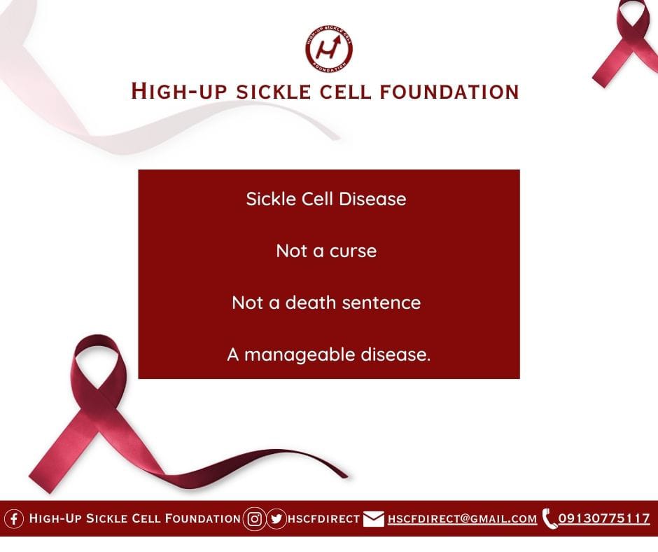 hscfdirect's tweet photo. Sickle cell disease is not a curse nor a death sentence but a manageable disease.

Sickle Cell Disease is a disorder that affects the red blood cells caused by one mutation. It is the most common genetic disorder diagnosed worldwide. https://t.co/IaiQ4ilPPz