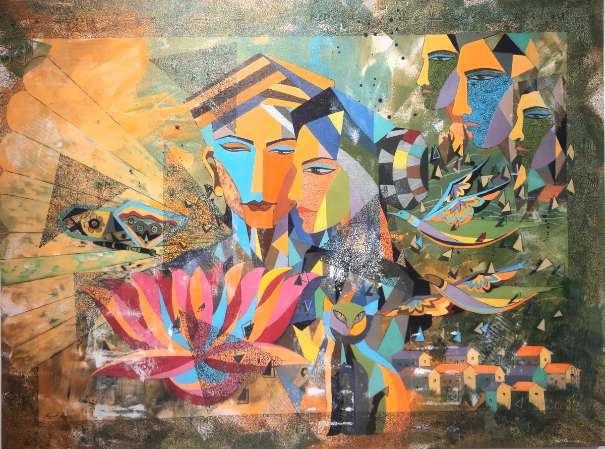 artist__abhi's tweet photo. Acrylic on canves.
Couple.
36"×48 "
#avijit #abhibiswas #painting #artgallery #contemporarypainting  #artgallery #myartwork https://t.co/w38kDLH8km