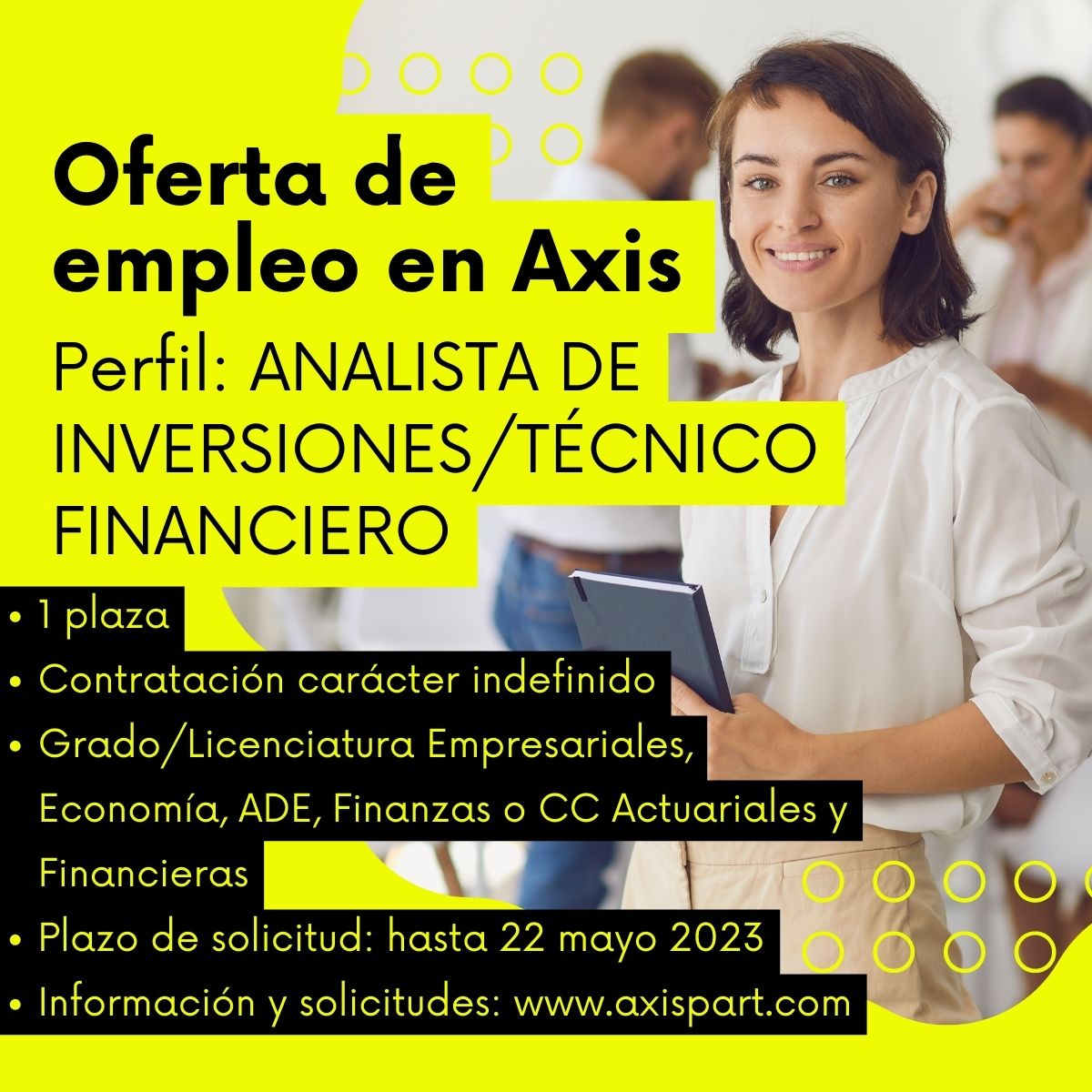 ICOgob's tweet image. ‼️ Nueva oferta de #empleo en #AxisICO, gestora de #capitalriesgo de @ICOgob ‼️

✔️Perfil Analista de Inversiones/Técnico financiero
✔️Contrato indefinido
✔️Plazo de solicitudes hasta 22 mayo 2023
✔️INFORMACIÓN y SOLICITUDES
 
👇👇👇
axispart.com/web/axis/ico/e…