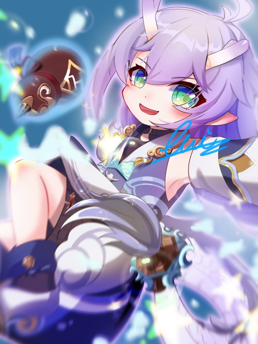Meineko_lui's tweet photo. #HonkaiStarRail
＃崩壊スターレイル 
＃イラスト 
秘技使った時の白露ちゃんKawaii https://t.co/FBV55dgooB