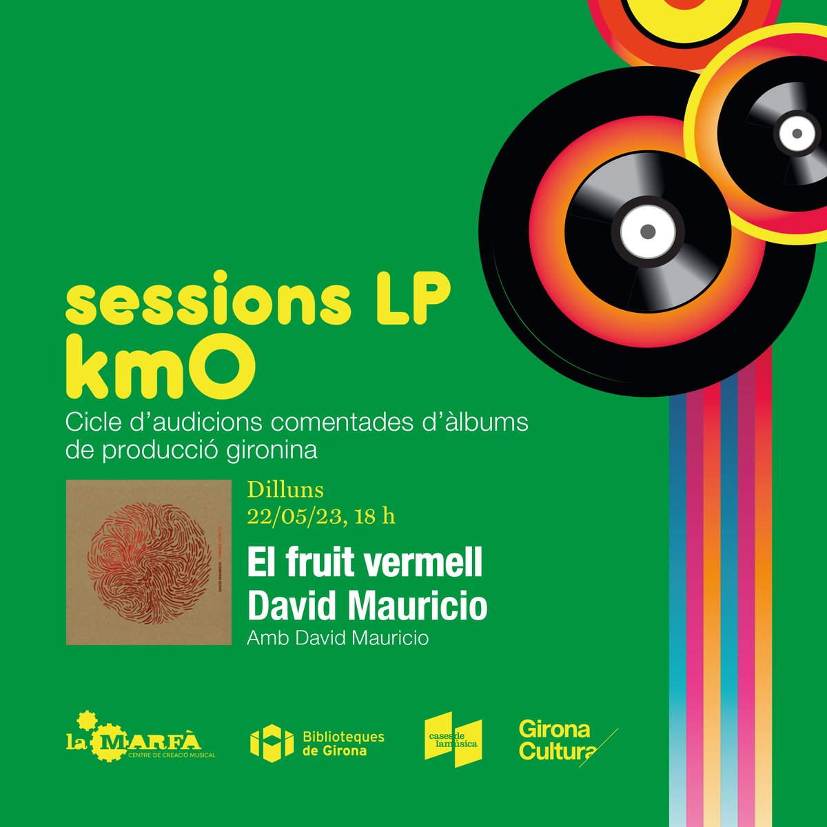 LaMarfamusica's tweet photo. 🧑🎤No us perdeu la sessió LP Km0 amb David Mauricio!
Les sessions LP Km0 són audicions comentades d’àlbums de producció gironina!
🗓️ 22.05
⌚️18 h
🔗Més informació i inscripcions 👉https://t.co/0NWz0TOWgL
#LaMarfà #GironaMúsica #GironaCultura #SessionsLP #Davidmauriciomusic https://t.co/gR6HsoodsO