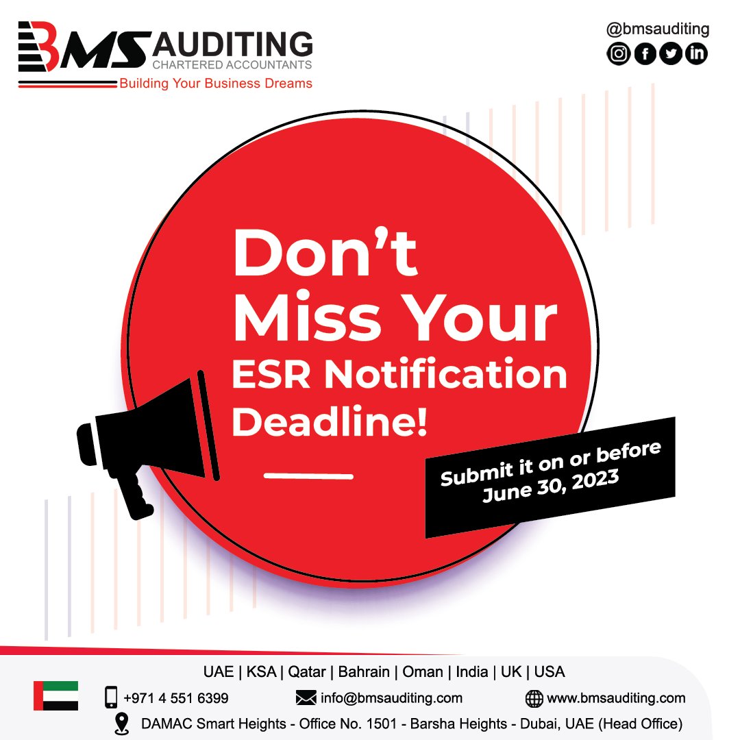 bms_auditing's tweet photo. Submit your ESR notification and report at the earliest!
Non-compliance with the ESR regulations may result in hefty penalties. https://t.co/nO6QYOBZ24
#esrnotification https://t.co/1yJXzr2Xbf
