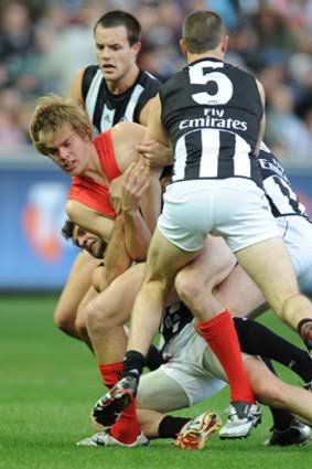 Collingwood players doing a Sydney