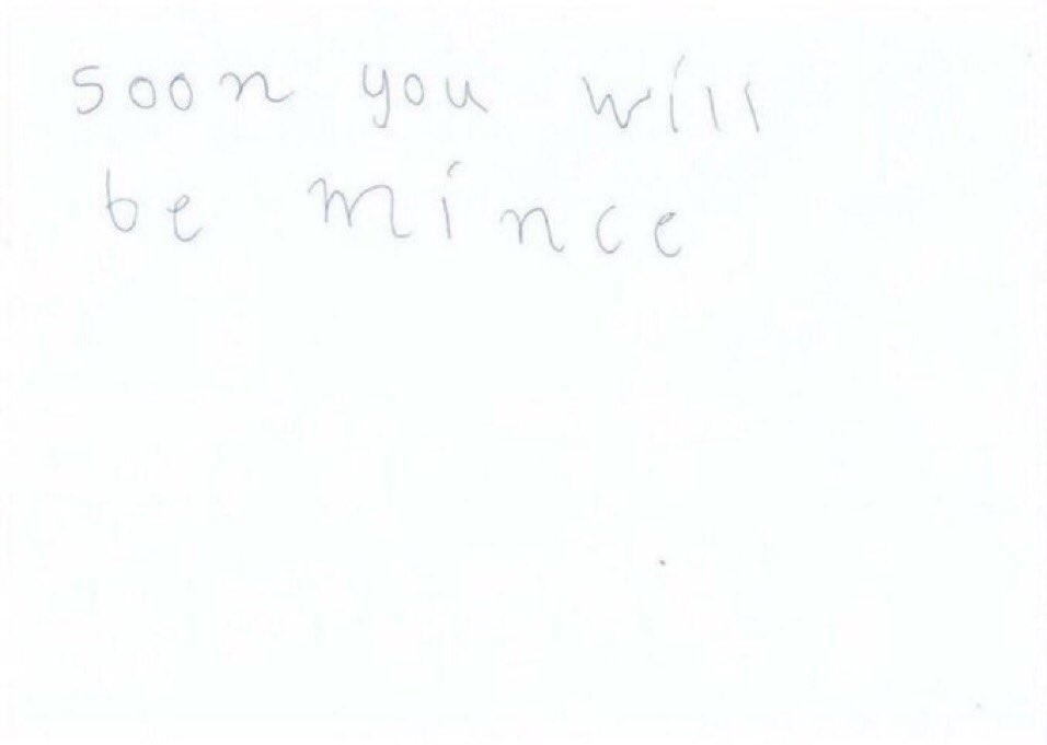 Dempster2000's tweet photo. Happy 10th birthday to the time my sister-in-law asked her Yr 3 pupils “What would you say if you could talk to a farm animal?” and a boy wrote this - https://t.co/xSAWYZYnQZ