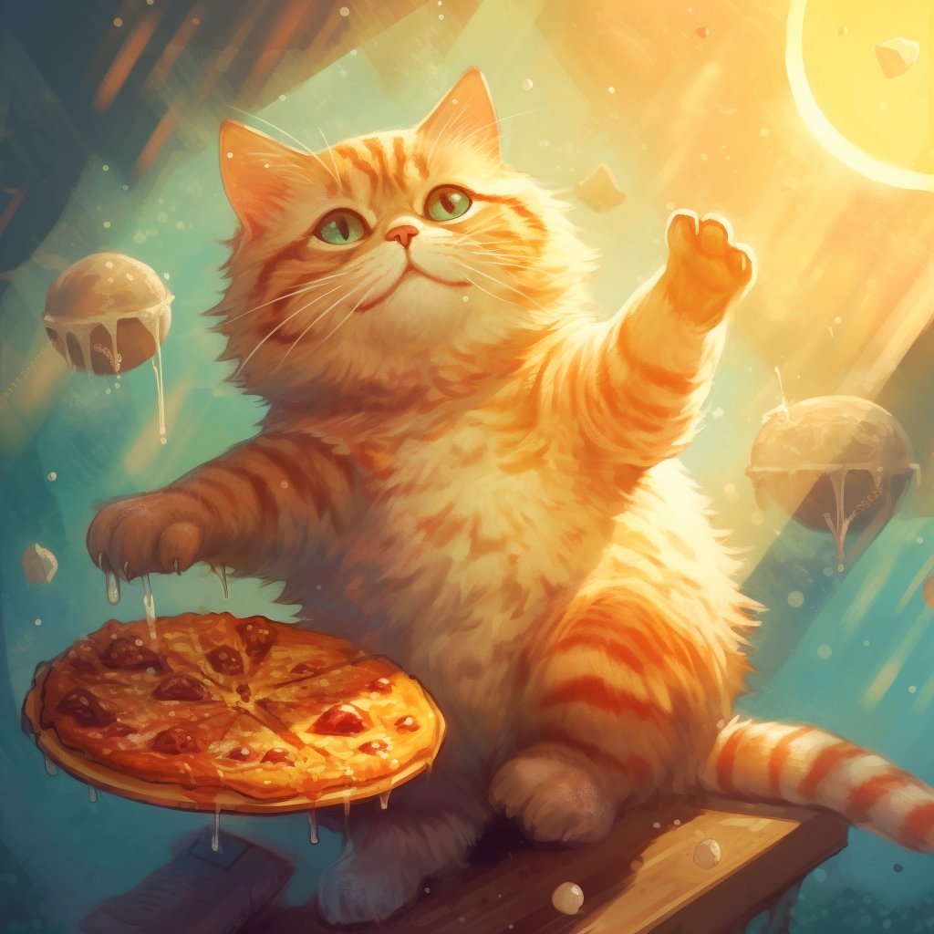 pizzacatnocap's tweet image. Good morning! 🌅 A new week means new opportunities for success! Let&apos;s grab them by the crust and make this week count! 🍕🏆 #MondayMood #PizzaCat #CarpeDiem #AIArtworks #midjourneyv51