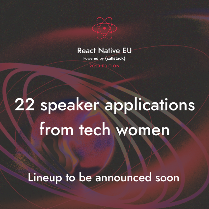reactuniverse_'s tweet photo. We're thrilled to have 22 applications from #techwomen to review - it's imperative for us to have a diverse lineup of #speakers 👌 

Thank you for sending your talk proposals. We will announce a full lineup soon, so stay tuned! https://t.co/i6pABHZhCi 

#womeninit #developers