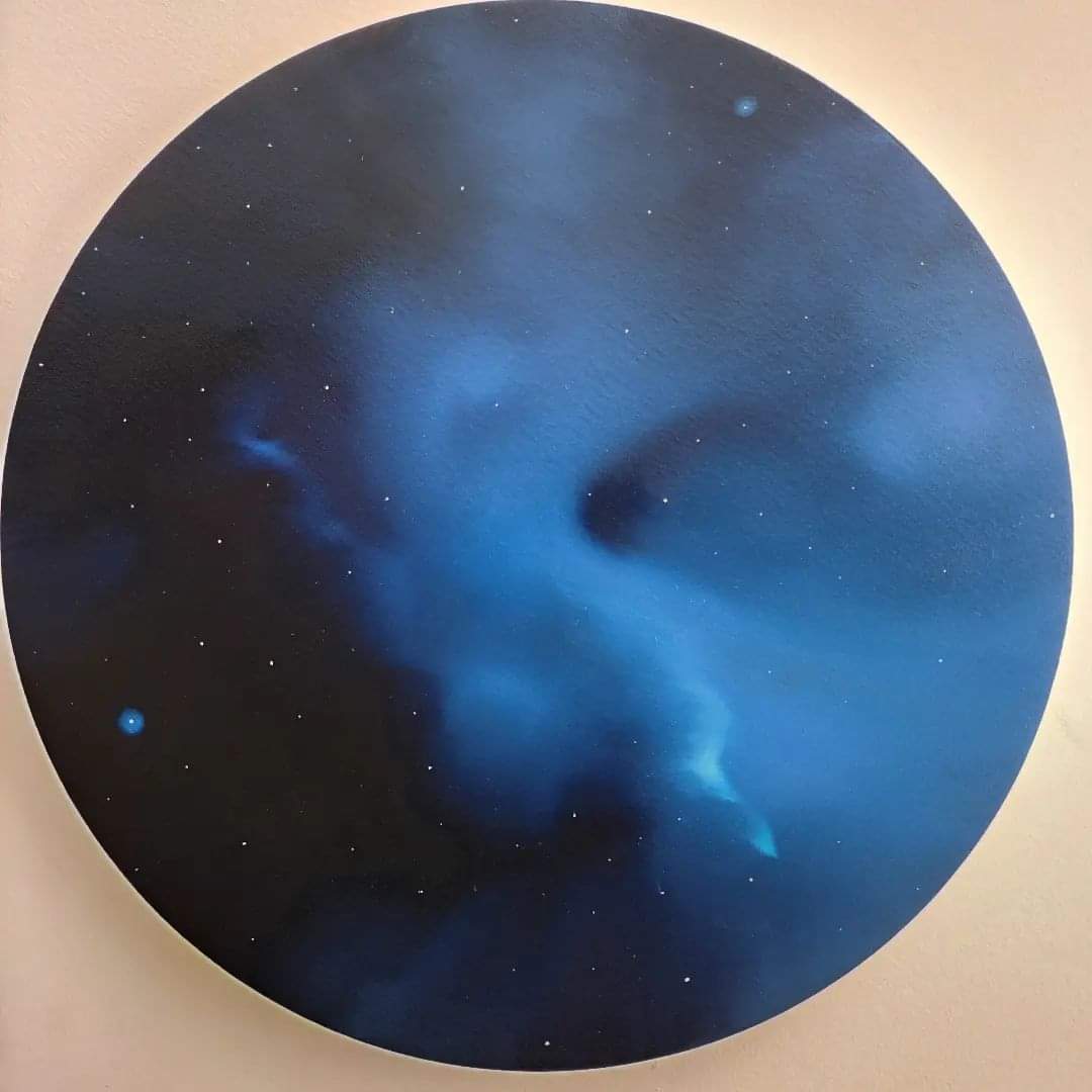 moe_rocksmoore's tweet photo. Happy Tara Day☆ Love is who you are...Oil on round canvas. 50cm d. Cosmic Song Series ☆ @waspsstudios @Creative_Ren #cosmology #scottishpainter #taraday #rocksmoore #paintersofinstagram #oiloncanvas #starscapes https://t.co/4LPJvHDQDB