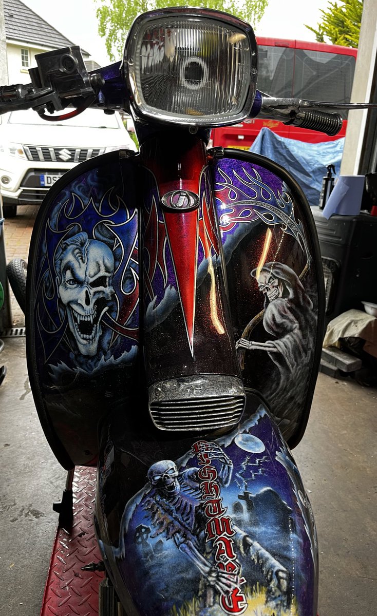 robert2burns's tweet photo. Nightmare in the clinic for its annual service and checkup… #lambretta #gp #rt230 #riddennothidden https://t.co/Ux7LA3uCWz