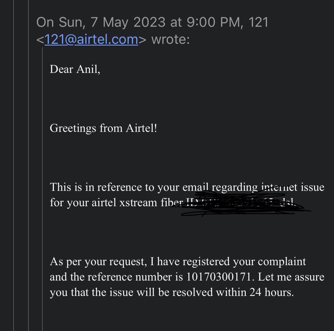 anilsharma8601's tweet photo. @airtelindia your service is getting worse day by day even after more than 48 hours of disruption no body able to restore broadband connectivity.This is pathetic service I have seen from India’s largest #telecomprovider in this fast moving #world. https://t.co/VVVh7nACFM
