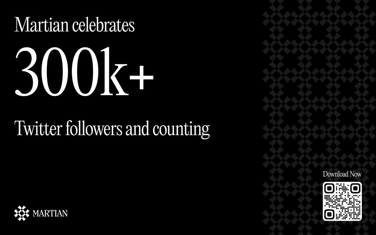 GM Martians! The Martian army has grown to 300k+ on Twitter!

We want to thank you for your amazing support and suggestions! We are working on some very exciting features and would be releasing them soon! 

Join our discord to participate in some exciting events!