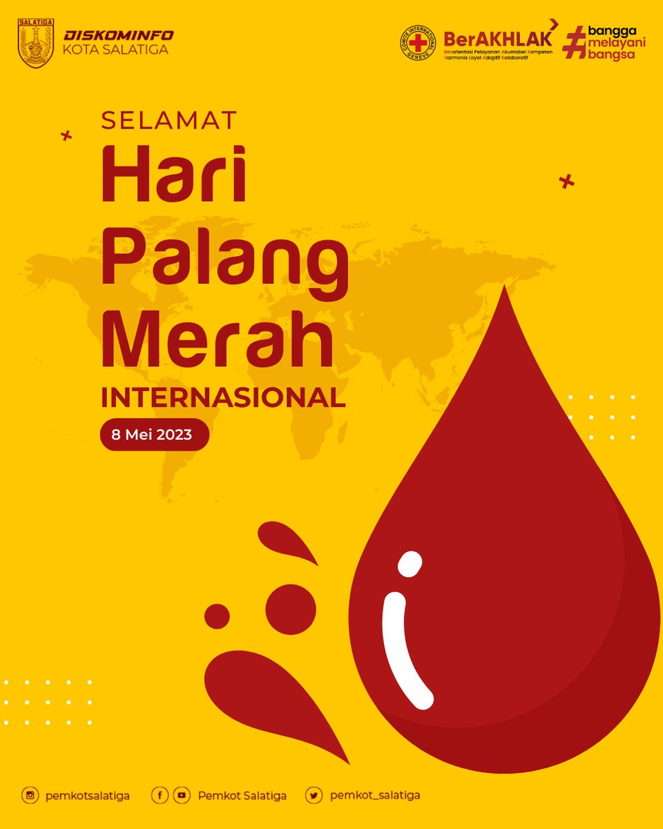 PemkotSalatiga's tweet photo. Selamat Hari Palang Merah Internasional !
- 8 Mei 2023 โ
@Sinoeng69
@palangmerah
@HumasSalatiga
#FromTheHearth #HariPalangMerahInternasional #PalangMerah #Salatiga https://t.co/161U1GsVW2