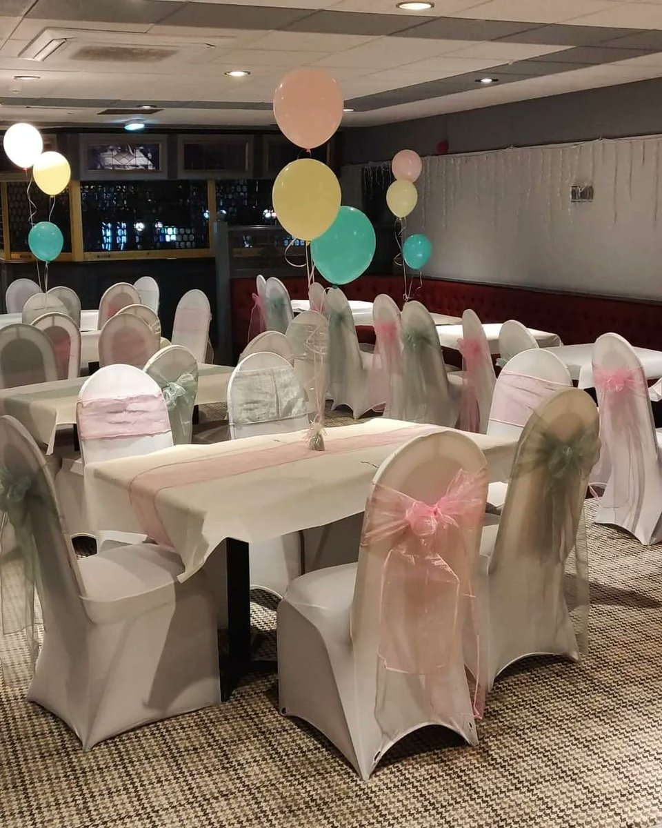 TheRuncornWarmy's tweet photo. The room decorated beautifully for a christening we had yesterday! 🤍🩷

All decorations/balloons by C.K Events 🤍

📸 by C.K Events

(All balloons/decorations are not included with room hire)

#runcornvenuehire #runcornfunctionroomhire #christening #ckevents #partydecorations https://t.co/TRnjtSplNU