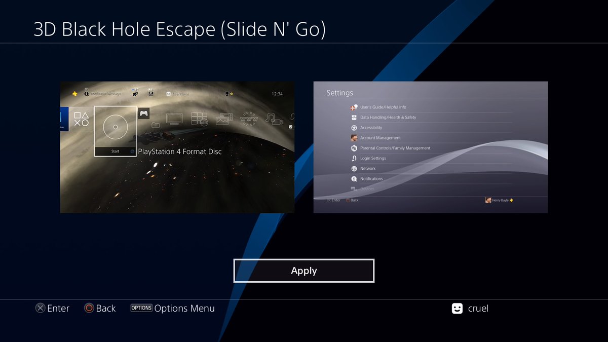 PS4_Themes's tweet photo. 3D Black Hole Escape - Slide N Go
Download From Here 👇
https://t.co/faMNjMeycf
⬇️
✔ Like ♥️
✔ Retweet 🔁
✔  Turn On Post Notification🔔
✔ Follow Me🙋For More 👉@PS4_Themes https://t.co/1rkhLp9LWf