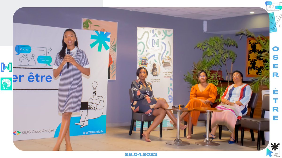 abjintech's tweet photo. [OSER ÊTRE📸] Retour en image sur l’événement du 29 avril en partenariat avec Women Techmakers Cloud Abidjan/Cocody. 

Une dernière sélection 😍 https://t.co/LWOMoyQTiI