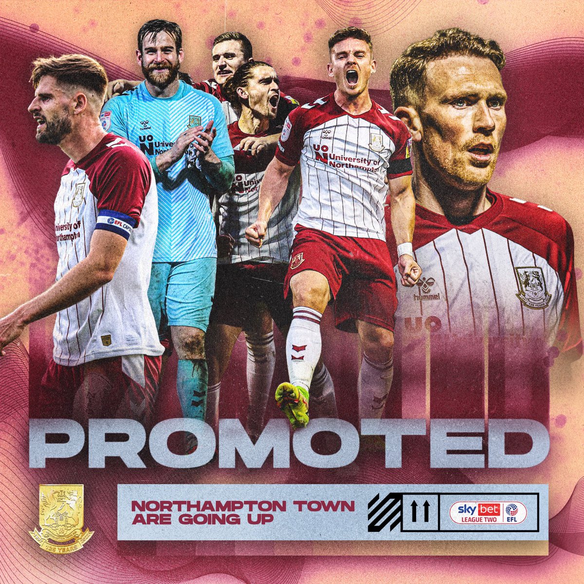 .<a href="/ntfc/">Northampton Town</a> have done it!

Their two-year spell in <a href="/SkyBetLeagueTwo/">Sky Bet League Two</a> is over and the Cobblers are going back to <a href="/SkyBetLeagueOne/">Sky Bet League One</a>.

#EFL | #SkyBetLeagueTwo