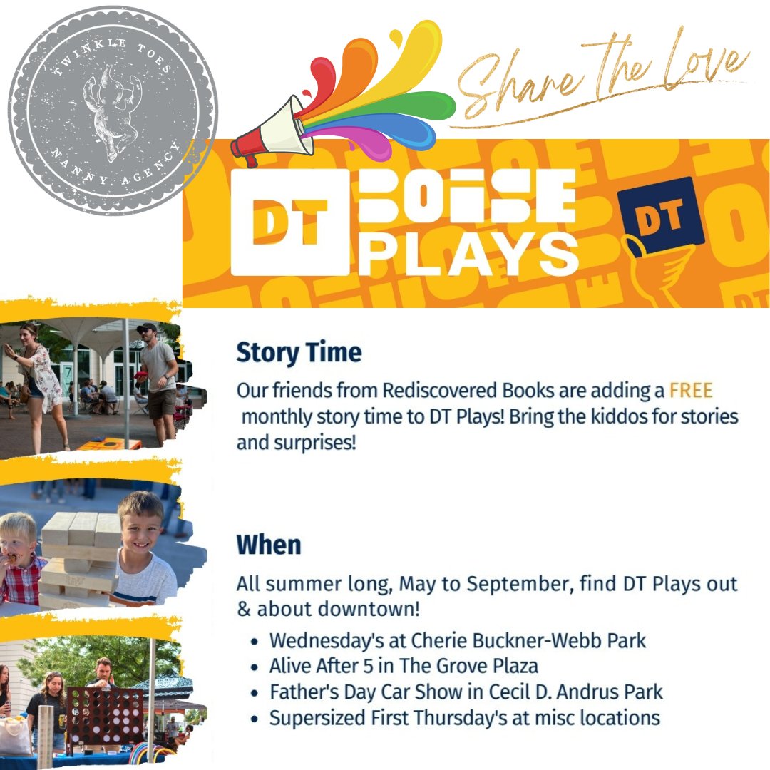 Don't miss out on summer fun!!

<a href="/DowntownBoise/">DowntownBoise</a> 

#storytime #downtownboise #funforall #allages