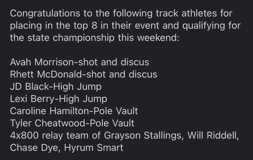 HHSGenerals's tweet photo. STATE Track Sectionals:
Ten Generals qualified for STATE Finals https://t.co/9igXrxVEEW