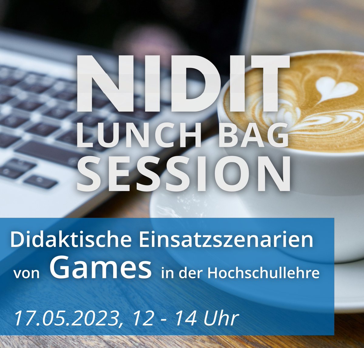 We_are_NIDIT's tweet photo. 🤩Jetzt zur nächsten #LunchBagSession anmelden! Am 17. Mai gestaltet Pascal Wengert von #LevelUP eine spannende Session zum Thema "Didaktische Einsatzszenarien von Games in der Hochschullehre".
➡️ Anmeldung unter https://t.co/RnZSKXIYik
#weareNIDIT #Twittercampus #inno_lehre https://t.co/IdDL9InTrU