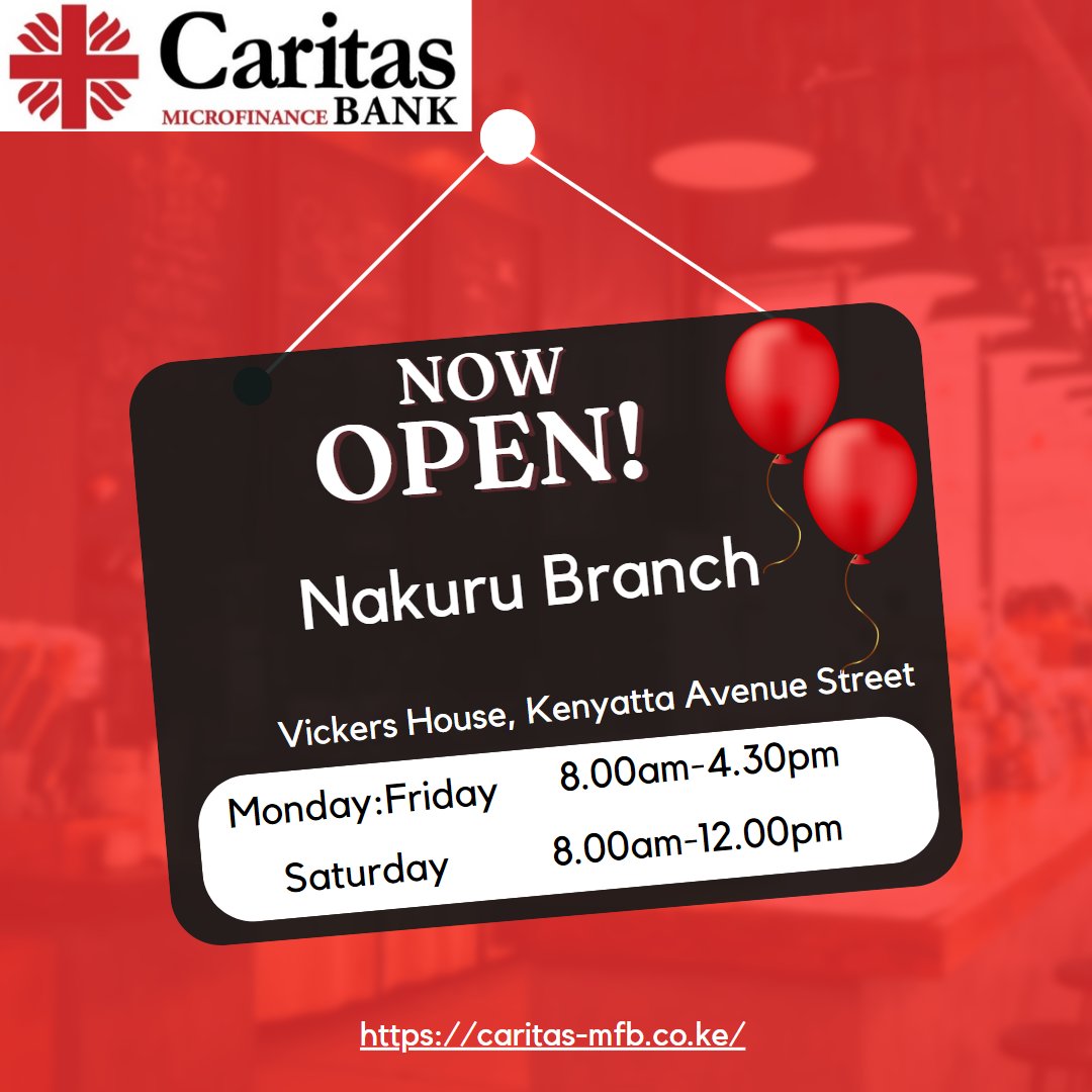 We are thrilled to announce the opening of our Nakuru Branch in effort to bring our services closer to you!
#NakuruBranch
#Caritas@Nakuru
#Twaimarishajamii