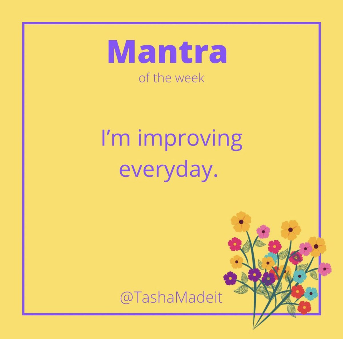 madebytashalar1's tweet image. Happy Monday☀️

Our mantra for the week is, “I’m improving everyday.”

Repeat this to yourself as often as you like throughout each day this week. 

Let’s go! 

#mantraoftheweek #intentionsetting #livingwithintention #livelifeonpurpose  #affirmations 
MadebyTashaLaRae.Etsy.com