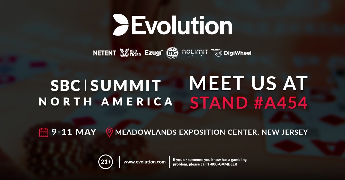 Only one day to go until the SBC Summit in North America! Join us at stand A454 to discover our latest news!

#sbcsummitnorthamerica #sbcevents #evolution  <a href="/SBCGAMINGNEWS/">SBC GAMING</a> 

🔞BeGambleAware.org. Please Gamble Responsibly