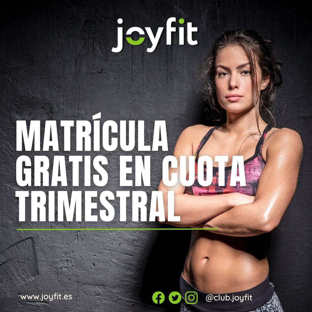 JOYFIT3CANTOS's tweet photo. Aprovecha la oferta, matrícula gratis en la cuota trimestral. 

Consulta nuestras ofertas

https://t.co/xLjlkR7Uwh

#TresCantos #Sanse
#SanSebastiandelosReyes #JOYFIT https://t.co/fAmVqvHO4X