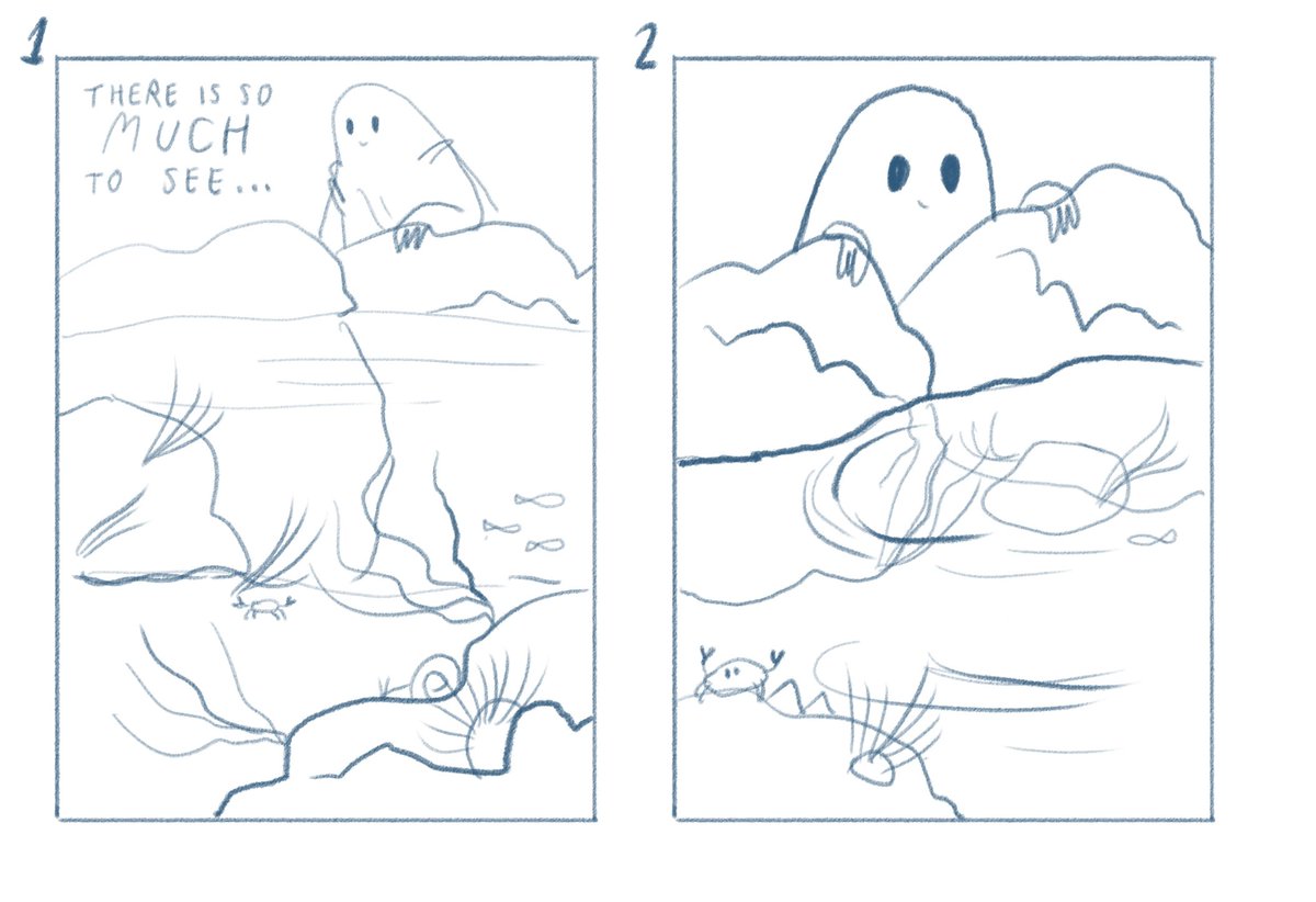 currently on patreon we are trying to choose between these two ideas for the May postcard - there's still time to join and have a postcard sent to you! But if you join you have to weigh in on this VERY important decision, thank u x - patreon.com/thesadghostclub