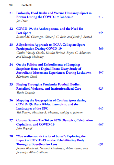 clark_marianne's tweet photo. It's finally out in the world! My chapter explores the embodiments of 'longing' during COVID through a digital photo diary project with Australians. People longed to move, to connect, to 'escape', &amp; to access blue &amp; green spaces. Longing was bodily but also political https://t.co/qCJfwdaIUk
