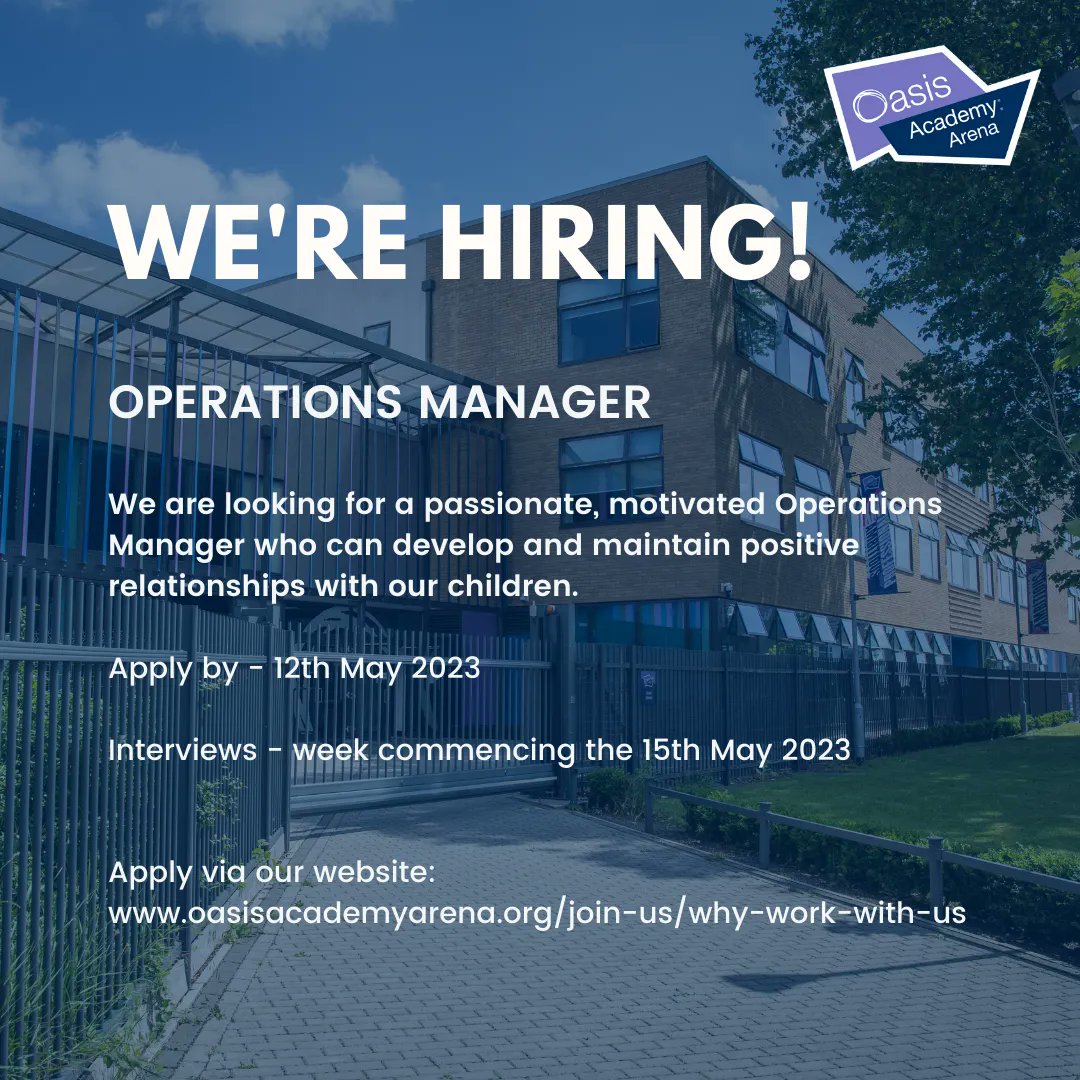 We're hiring an #OperationsManager to join our team! This is a fantastic #opportunity for someone with a passion for education and a proven track record of operational excellence. buff.ly/3LY7Bx8
#Jobs #Croydon