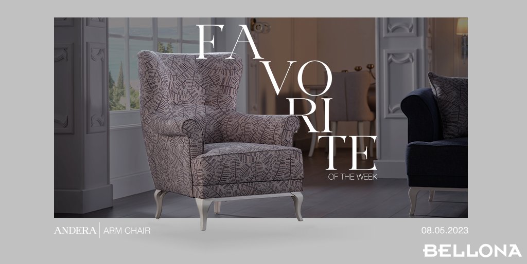 BellonaGlobal's tweet photo. Andera Armchair will complete your decoration and add an elegant touch to your home thanks to its stylish design and various color options!
#Bellona #BellonaFurniture
#BellonaGlobal #Andera #Armchair https://t.co/rEILLAZcog