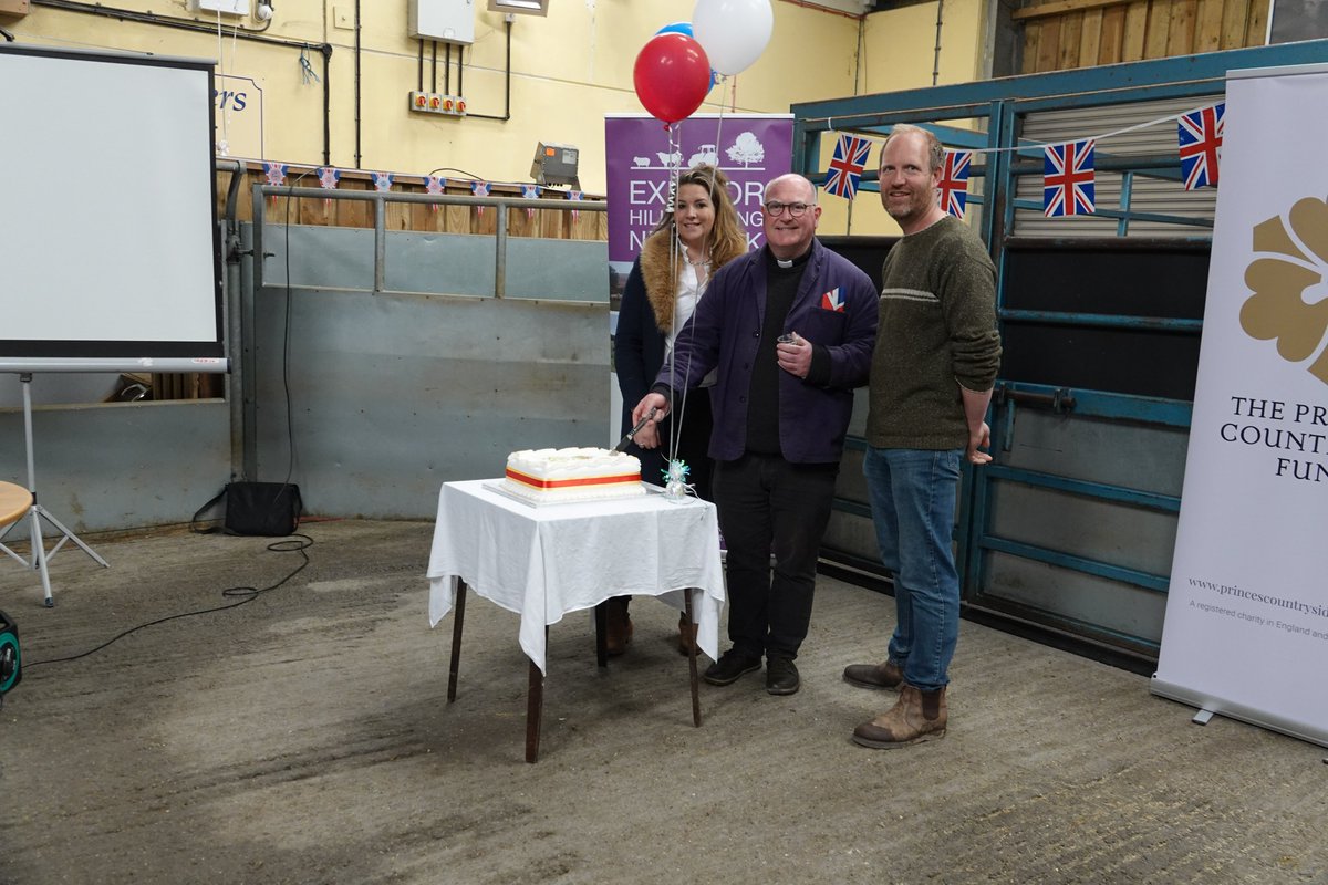 Our EHFN celebration. His Majesty's support here on Exmoor has enabled us to grow in a variety of ways. Above all, he has enabled us to minimise rural isolation by building an inclusive farming community. #godsavetheking #thankyou
