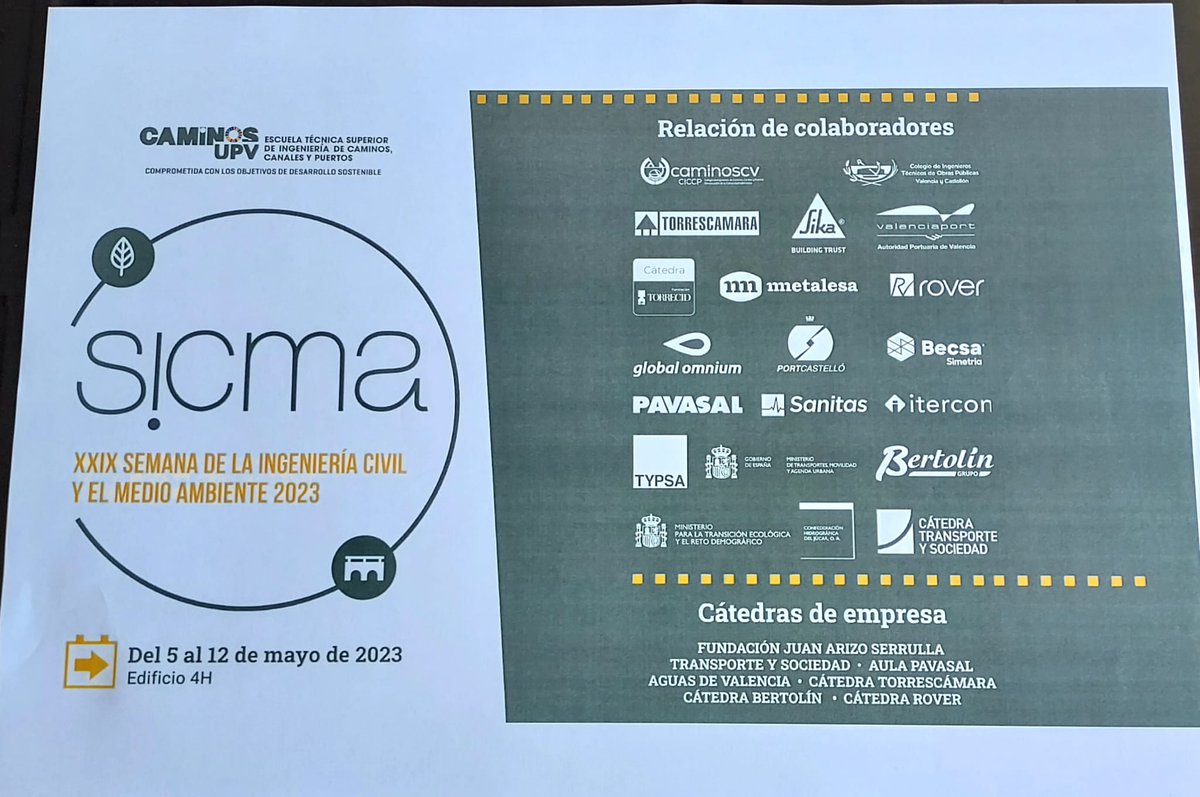 RafaTortajada's tweet photo. @SikaSpain colaborando como cada año en la semana de la ingeniería civil y medio ambiente. #SICMA23 https://t.co/TaVBGj0XMC