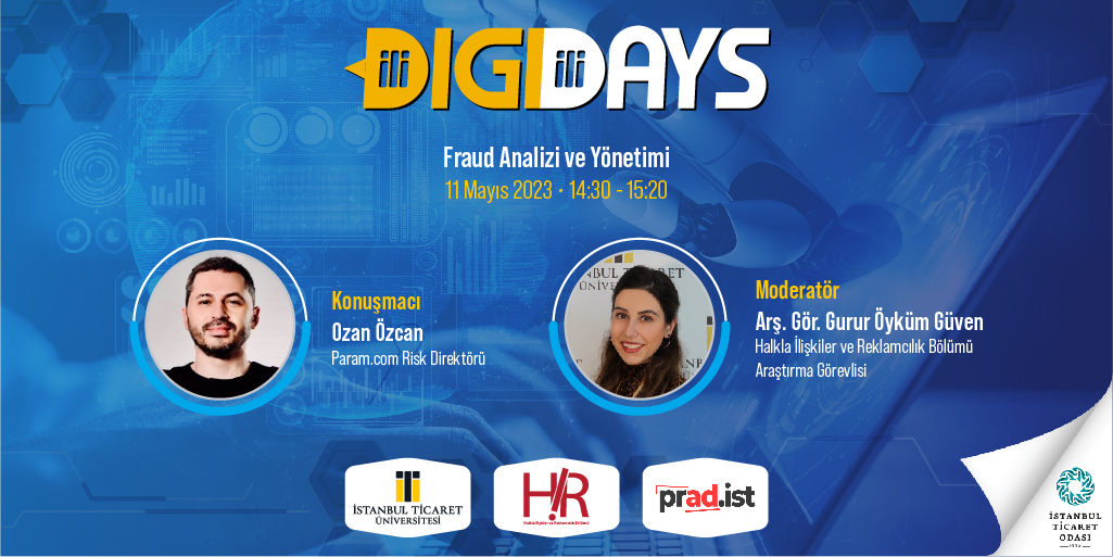TicaretMedyaM's tweet photo. "Fraud Analizi ve Yönetimi" konu başlığıyla https://t.co/sXTiYn2Jpl Risk Direktörü Ozan Özcan 11 Mayıs 2023 tarihinde saat 14:30'da Digidays'de!
#ticaretedutr #digidays #pradist https://t.co/EWtKGvhYKk
