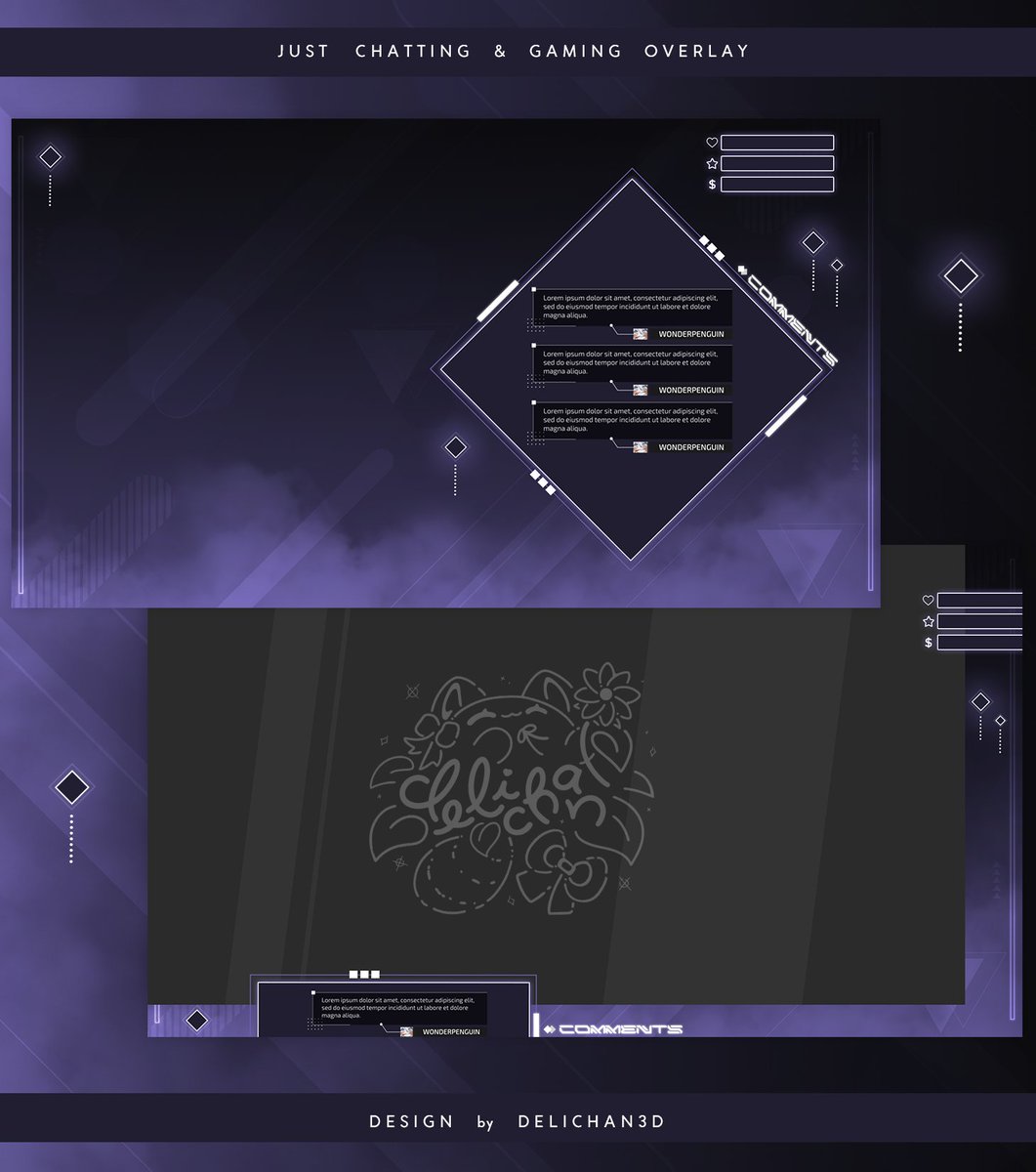 DeliciaRin_'s tweet image. • ˙ ✦ Stream Design for @righteous_wrong 
through #VGenComm ~

— Thank chu for the support 🤍
— Likes and RTs appreciated.       

———————— ♡ ————————    
「 #vtuber ･ #VTuberAssets 」