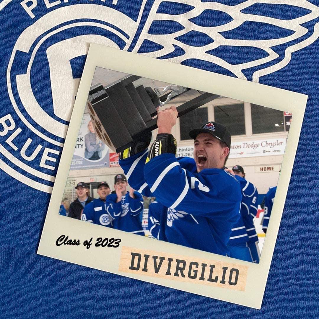 PerthBlueWings's tweet photo. Gabe Divirgilio is our next graduating Wing! Gabe played 2 years with the Wings and was an outstanding stay at home defenceman! Gabe was  the d man who you matched up with the other teams best players! Once a Wing, always a Wing! https://t.co/hUQTUb6MwO