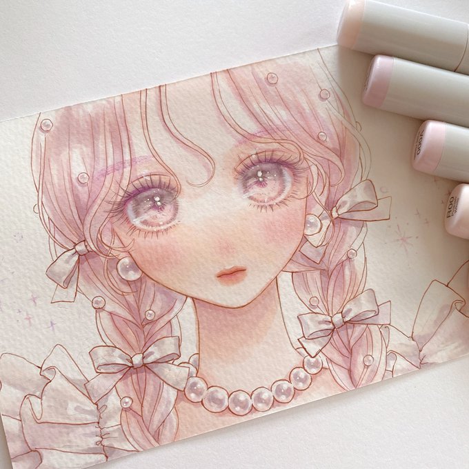 「珍珠项链 ピンク髪」のTwitter画像/イラスト(新着)