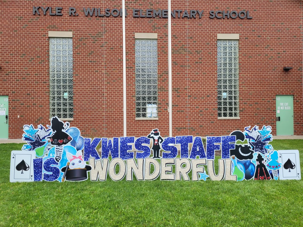 YCC_Montclair's tweet photo. @KyleRWilsonES Wishing all Teachers at Kyle Wilson Elementary a "wonderful" Teacher Appreciation Week @PWCSNews #yardcardcelebrationsllcmontclair
#KWES #TeacherAppreciationWeek #TeacherAppreciation #TeacherAppreciationDay #TeacherAppreciationWeek2023 #Wonderland #signswag https://t.co/CwCvyfmjLr