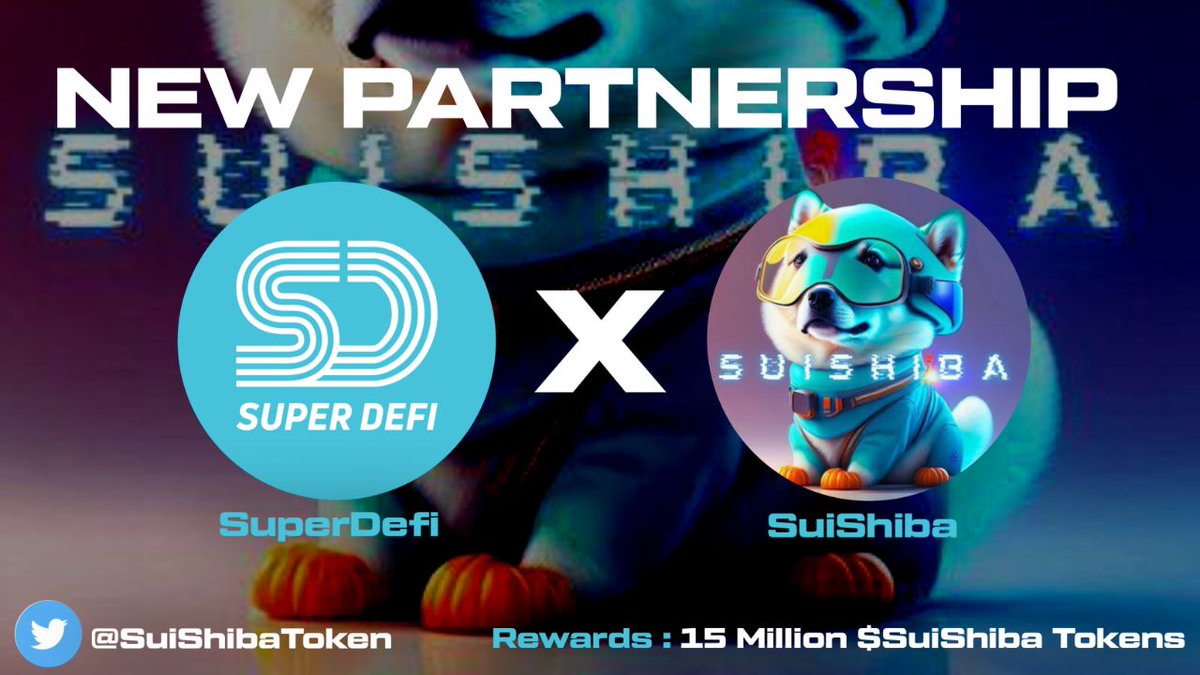 🤝New Partnership Announcement With @Suishibatoken

🎁 Giveaway Total :- 15 Million Suishiba 

➡️ To Enter -
1️⃣ Follow @Suishibatoken
 &amp; <a href="/SuperDefi_Dao/">SuperDefi</a>
2️⃣ Like, RT, Tag 3 Friends 🔔
3️⃣Must Join Our Telegram
t.me/SuperDefi_Dao

⏰48 Hour's